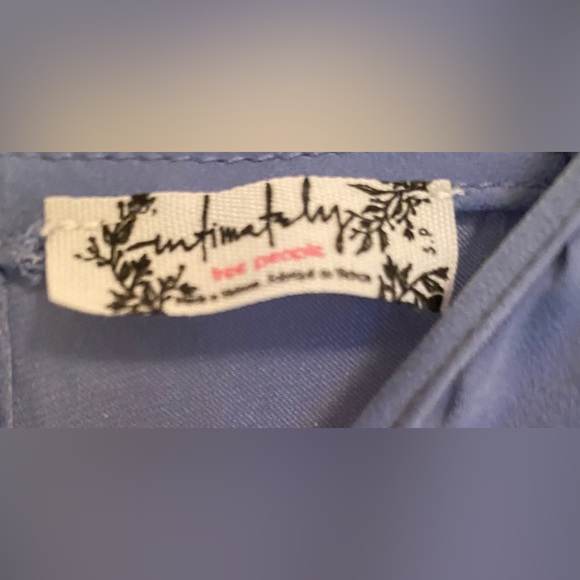 Intimately Free People Want Your Love Mini Slip Dress in Vintage Blue - Picture 4 of 9